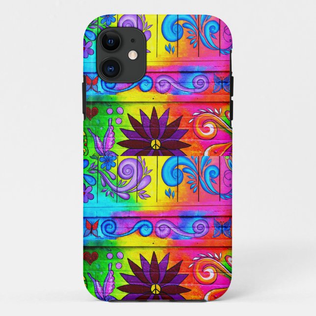 starker psychedelischer Hippietelefonkasten Case-Mate iPhone Hülle (Rückseite)