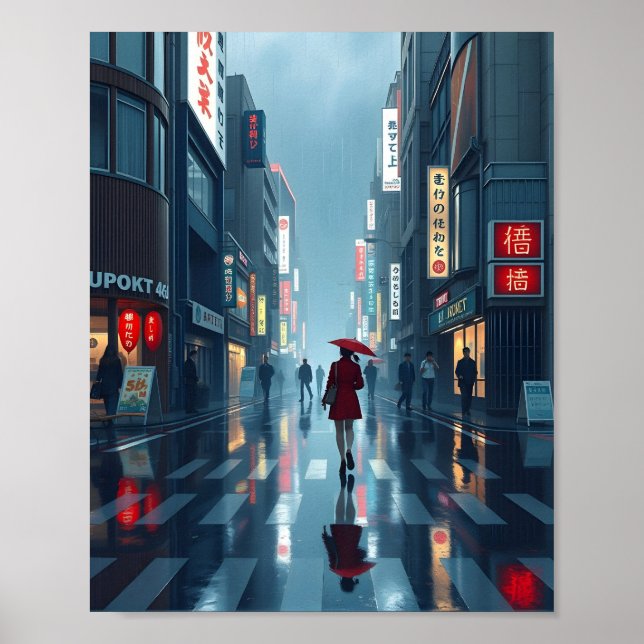starker Regen in Tokio 2 Poster (Vorne)