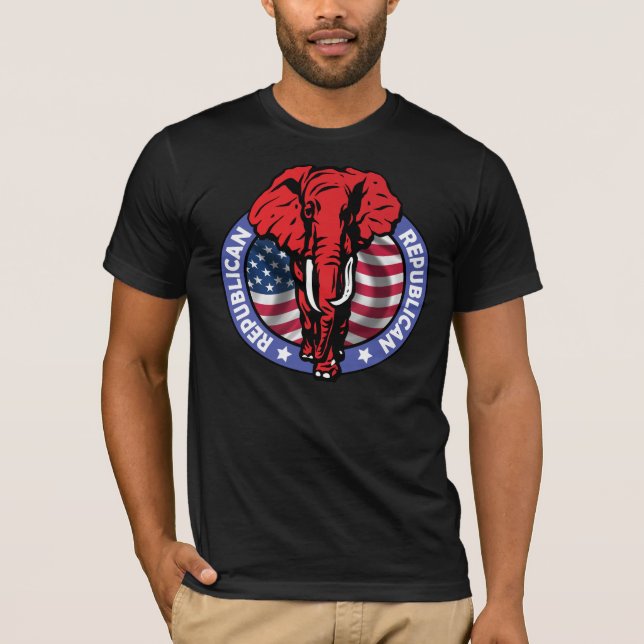 Starker, republikanischer Elefant T-Shirt (Vorderseite)