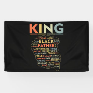 Starker schwarzer König afrikanischer amerikanisch Banner