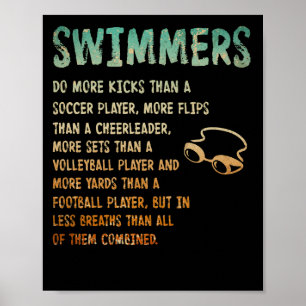 Starker Schwimmer für junge Sportler Poster