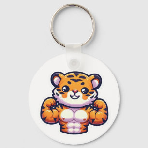 Starker Tiger-Tattoo-Magnet – Kühnes Tierdesign Schlüsselanhänger