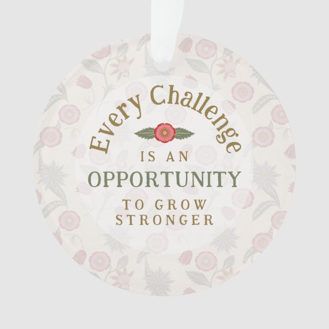 "Stärker werden"-Affirmation Ornament (Vorderseite)