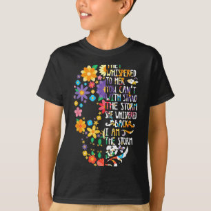 Starker Zucker-Schädel-Kopf-Blumen-Blumenmuster T-Shirt