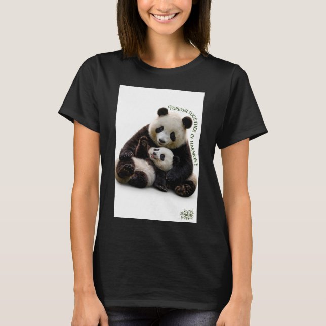 Stärker zusammen in Harmonie Pandas Frau Bio-  T-Shirt (Vorderseite)