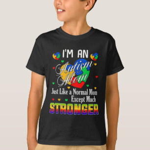 Stärkere Autism Mom Puzzle Piece Herz Unterstützun T-Shirt
