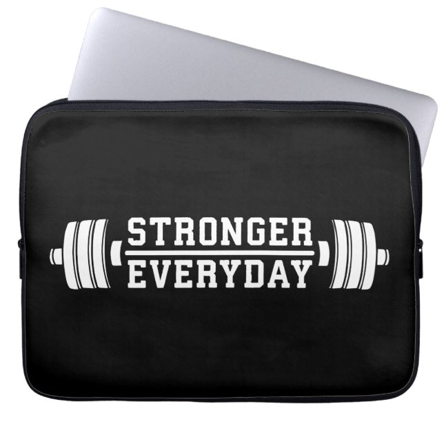 Stärkerer Alltag - Workout Inspiration Laptopschutzhülle (Vorderseite)