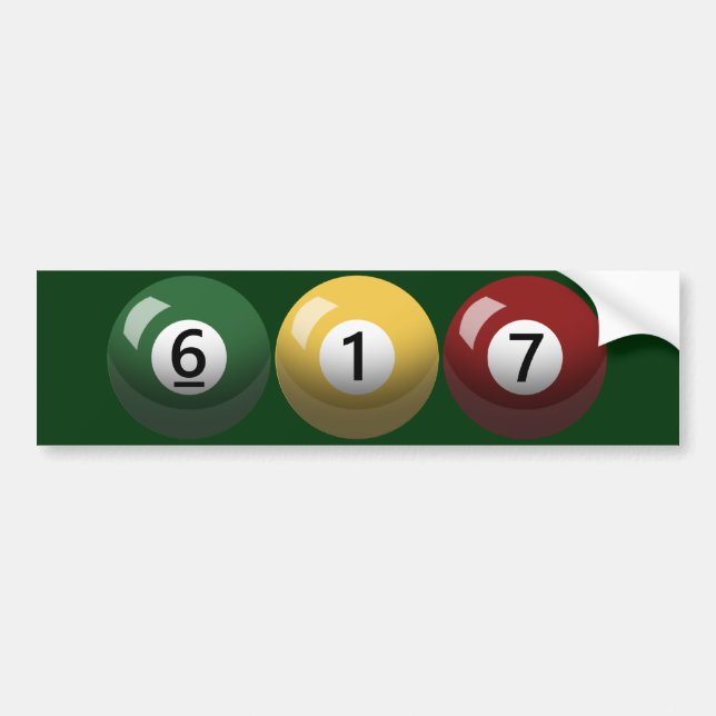 Starkes 617 Billard Bostons Autoaufkleber (Vorne)