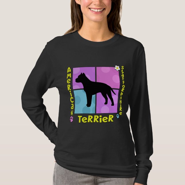 Starkes amerikanisches Staffordshire Terrier T-Shirt (Vorderseite)
