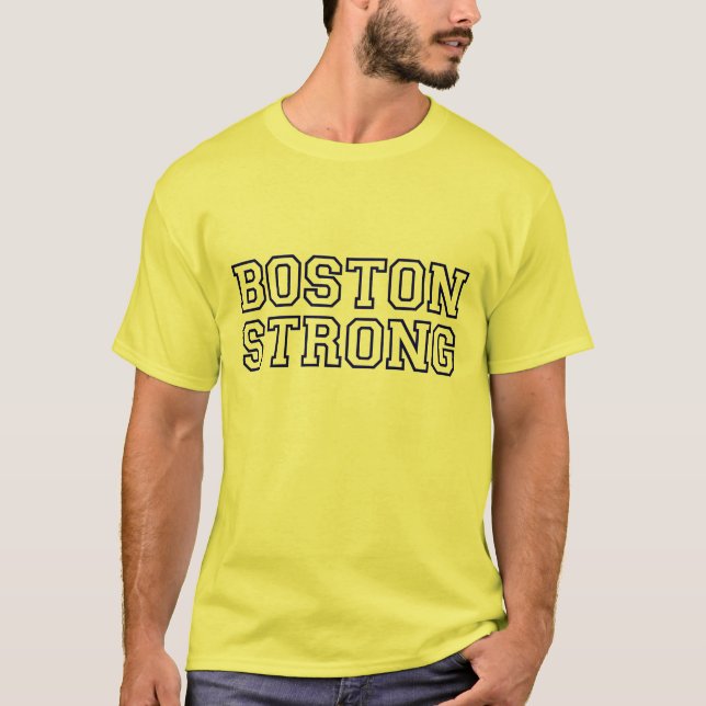 starkes blaues Text-Shirt Bostons T-Shirt (Vorderseite)