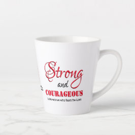 STARKES COURAGEOUS FRAU Christliches Monogramm Milchtasse