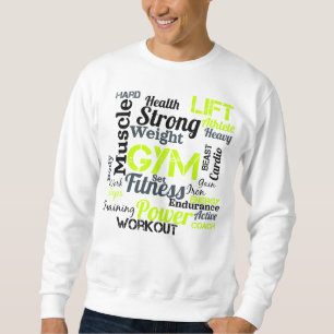 Starkes Gym-Workout-Wortwolke Sweatshirt