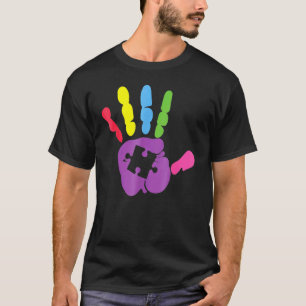 Starkes Hand-Puzzleteil Autismusrisiko-Bewusstsein T-Shirt