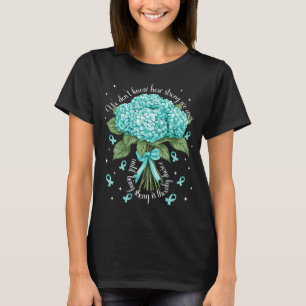 Starkes Hydrangea Zervikaler Krebs Bewusstsein T-Shirt