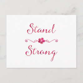 Starkes inspirierendes rosa Zitat Postkarte