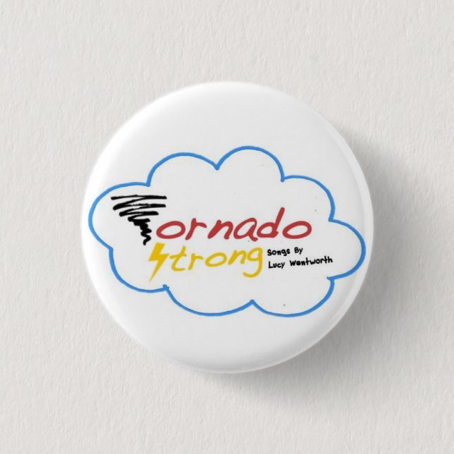 Starkes Logo-Abzeichen des Tornados Button (Vorderseite)