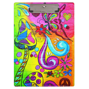 starkes psychedelisches magisches Pilzklemmbrett Klemmbrett