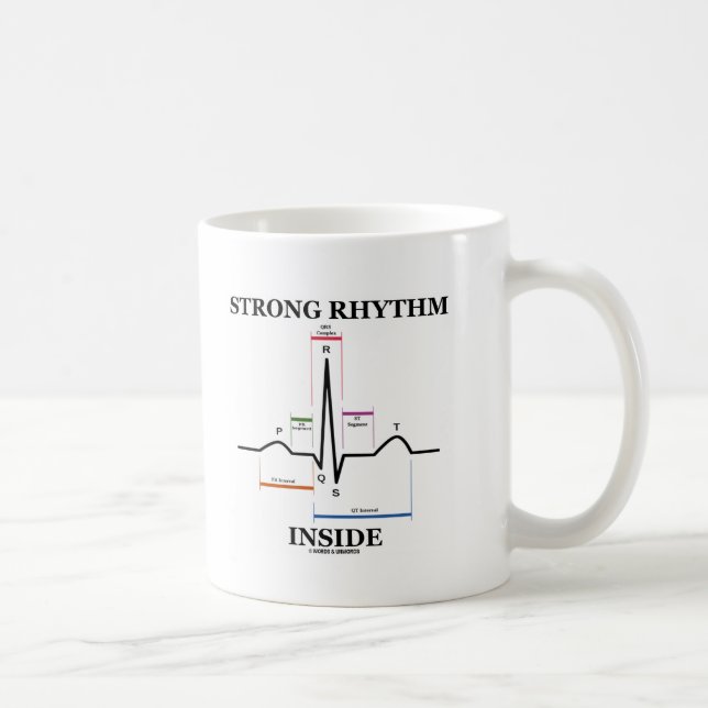 Starkes Rhythmus-Innere (ECG/EKG Herzschlag) Tasse (Rechts)