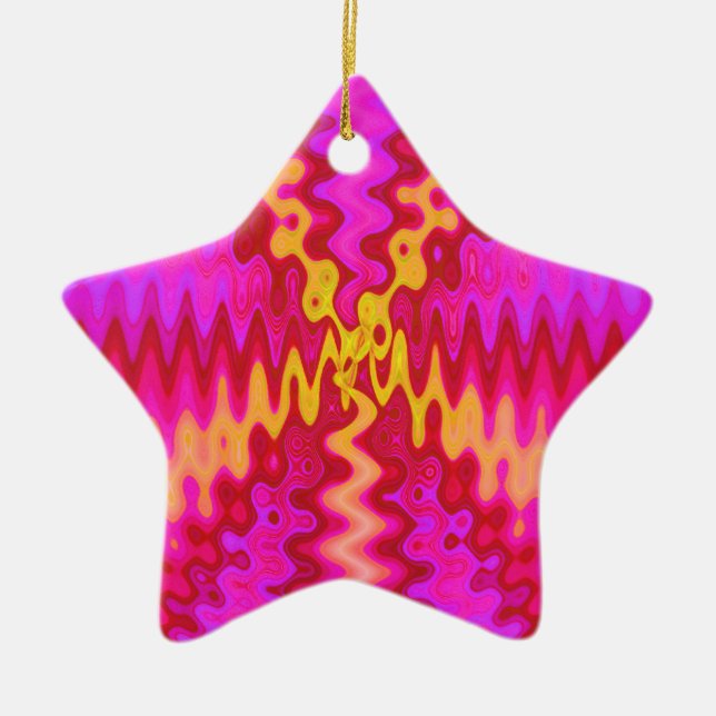 starkes Rosa Keramik Ornament (Vorne)