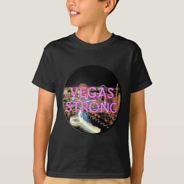 Starkes Rosa Vegas T-Shirt (Vorderseite)