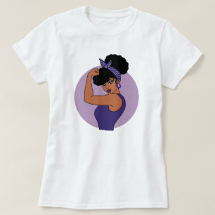 Starkes Schwarzes Frau T-Shirt