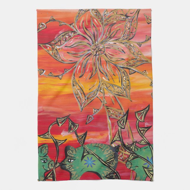 Starkes Schwein-Geschirrtuch Geschirrtuch (Vertikal)