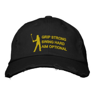 Starkes Swing-Hard-Ziel optionaler Golf-Spaß Bestickte Baseballkappe