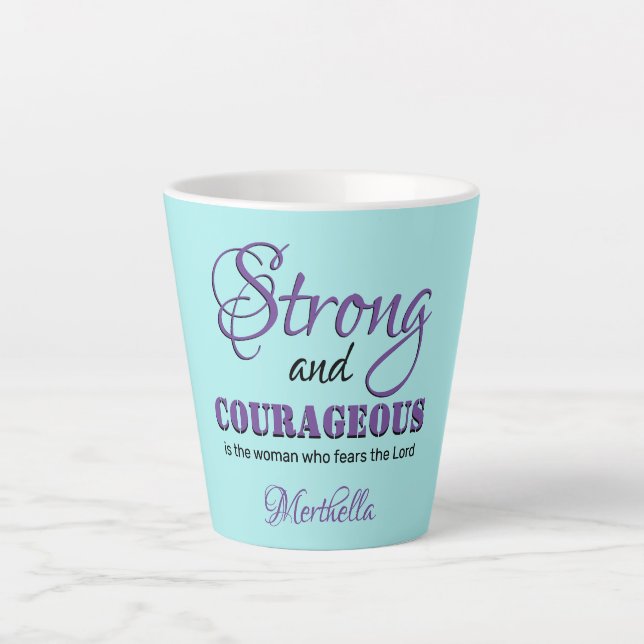 STARKES UND COURAGEOUS Personalisiertes Wasser Chr Milchtasse (Vorderseite)