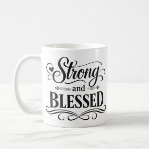 Starkes und gesegnetes inspirierendes Kaffeetasse