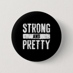 Starkes und Hübsches Shirt Männer Frauen Strongman Button