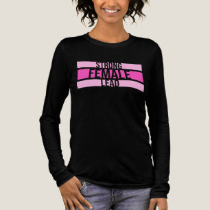 Starkes weibliches Führungs-Feminismus-Zitat-Logo Tri-Blend Shirt