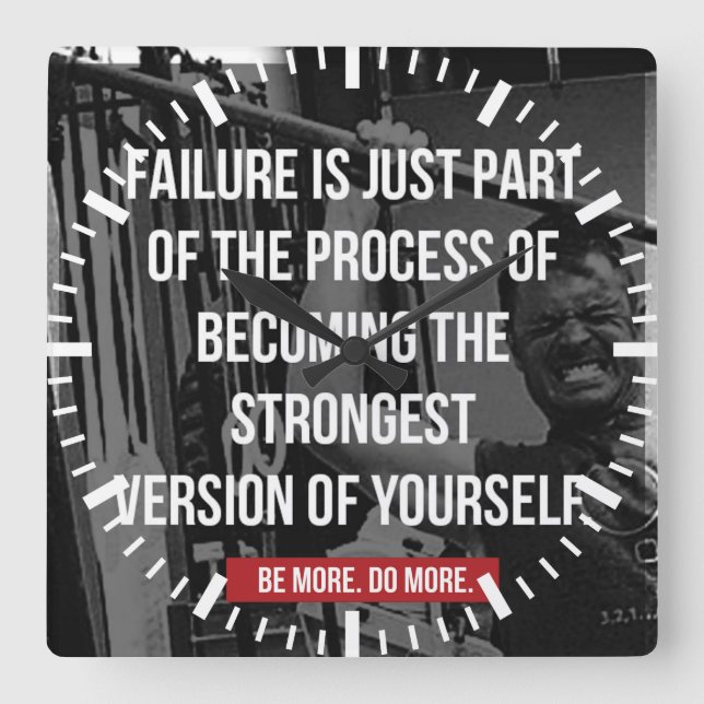 Stärkste Version Ihres Workout-Motivierend Quadratische Wanduhr (Vorderseite)