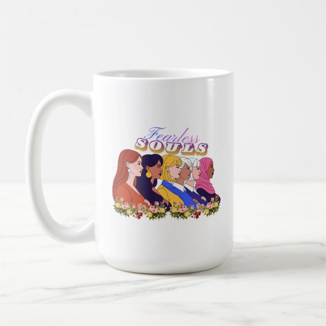 Stärkung der Frauen durch Fearless Souls Kaffeetasse (Links)