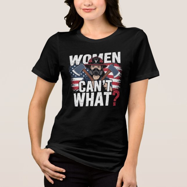 Stärkung der Rolle der Frauen im Feuerwehrsektor Tri-Blend Shirt (Vorderseite)