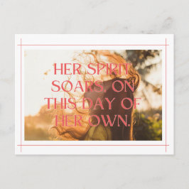 Stärkung der weiblichen Grafik: Freiheit und Freih Postkarte