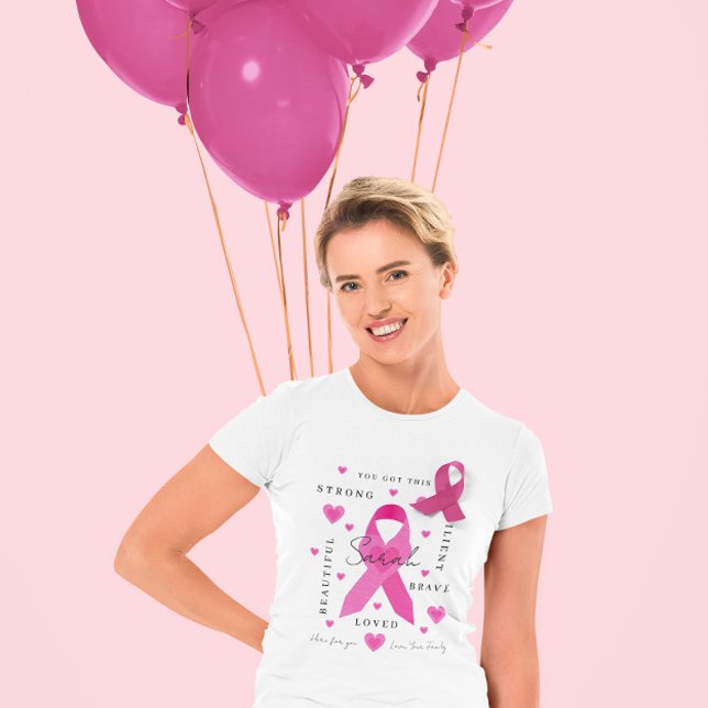 Stärkung des Brustkrebs-T - Shirt (Empower someone with cancer with this personalized t-shirt! Matching collection available! )