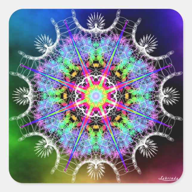 Stärkung Quadratischer Aufkleber (Vorderseite)