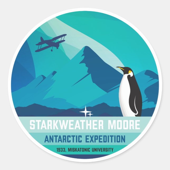 Starkweather-Moore Antarktis Expedition Runder Aufkleber (Vorderseite)