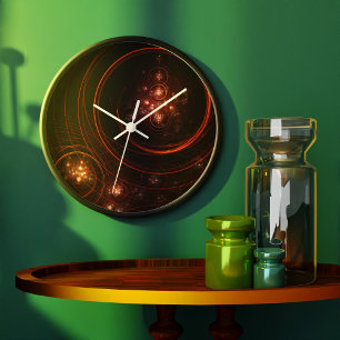 Starlight Abstract Art Round Große Wanduhr
