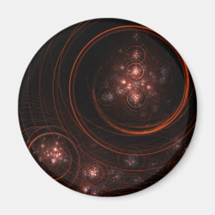 Starlight Abstrakt Art Round Magnet
