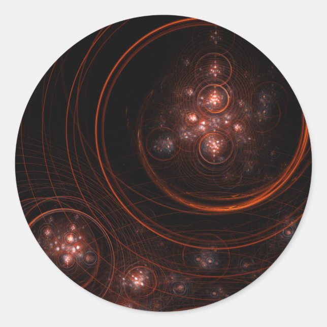 Starlight Abstrakt Art Round Sticker (Vorderseite)