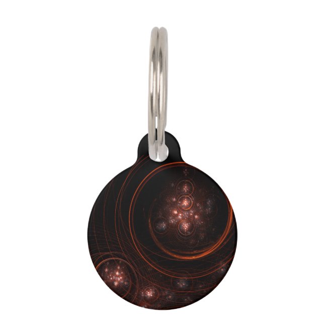 Starlight Abstrakt Art Round Tiernamensmarke (Vorderseite)