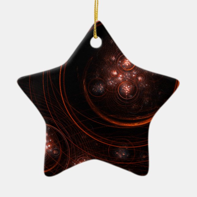 Starlight Abstrakt Art-Star Keramik Ornament (Vorne)