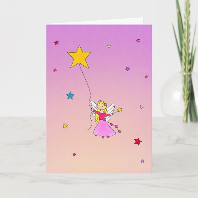 Starlight and Magic Birthday Card Dankeskarte (Vorderseite)