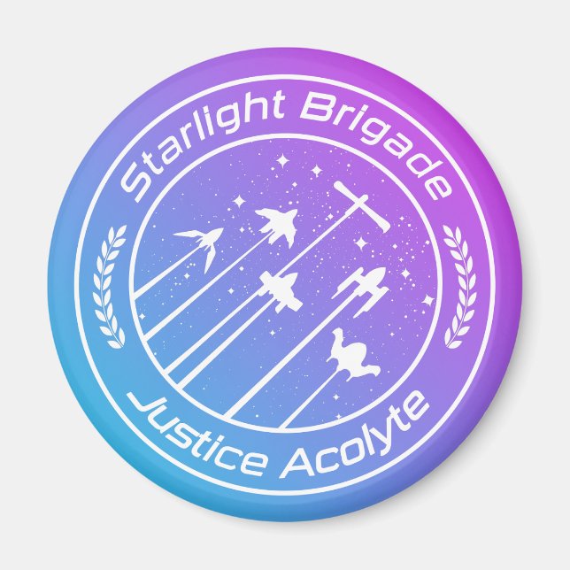Starlight Brigade Vaporwave Stil Magnet (Vorne)