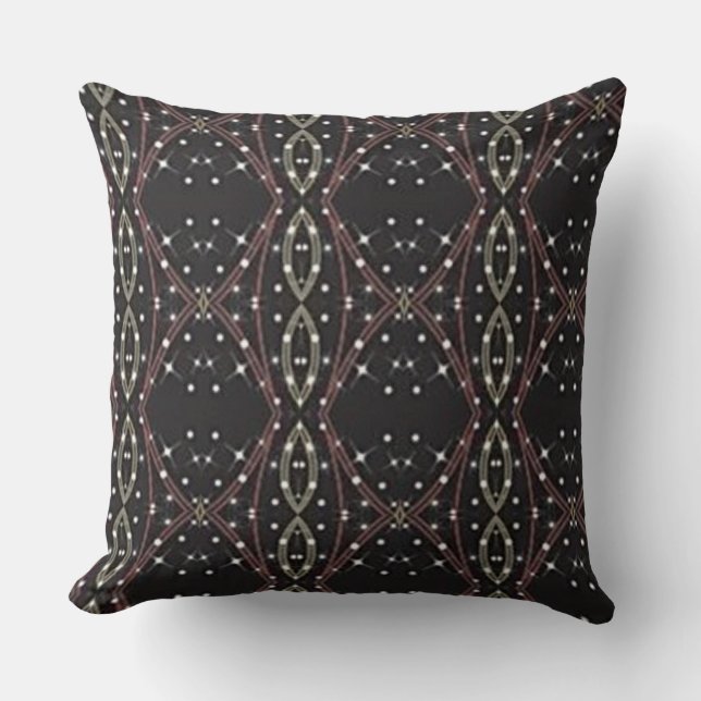 Starlight Brown Abstrakt Pattern Kissen (Vorderseite)
