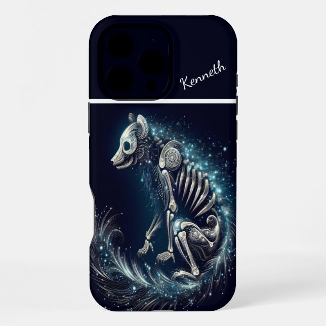 Starlight Canine Skeleton iPhone Hülle (Rückseite)