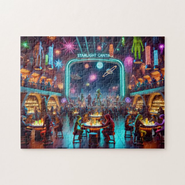 Starlight Cantina Cosmic Alien Bar Puzzle (Horizontal)