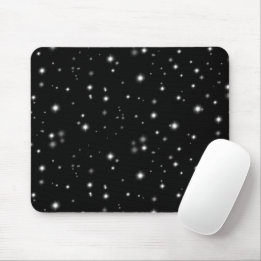Starlight Glitzern Schwarz-Weiß-Stars Mousepad
