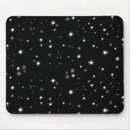 Starlight Glitzern Schwarz-Weiß-Stars Mousepad